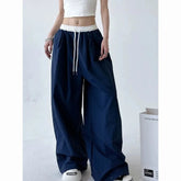 High Street Women's Wide Leg Pants Drawstring Y2K Gothic Hip Hop Lady's Cargo Pants Hotsweet Matching Female Trousers Summer New